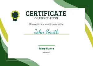 Certificate of Appreciation