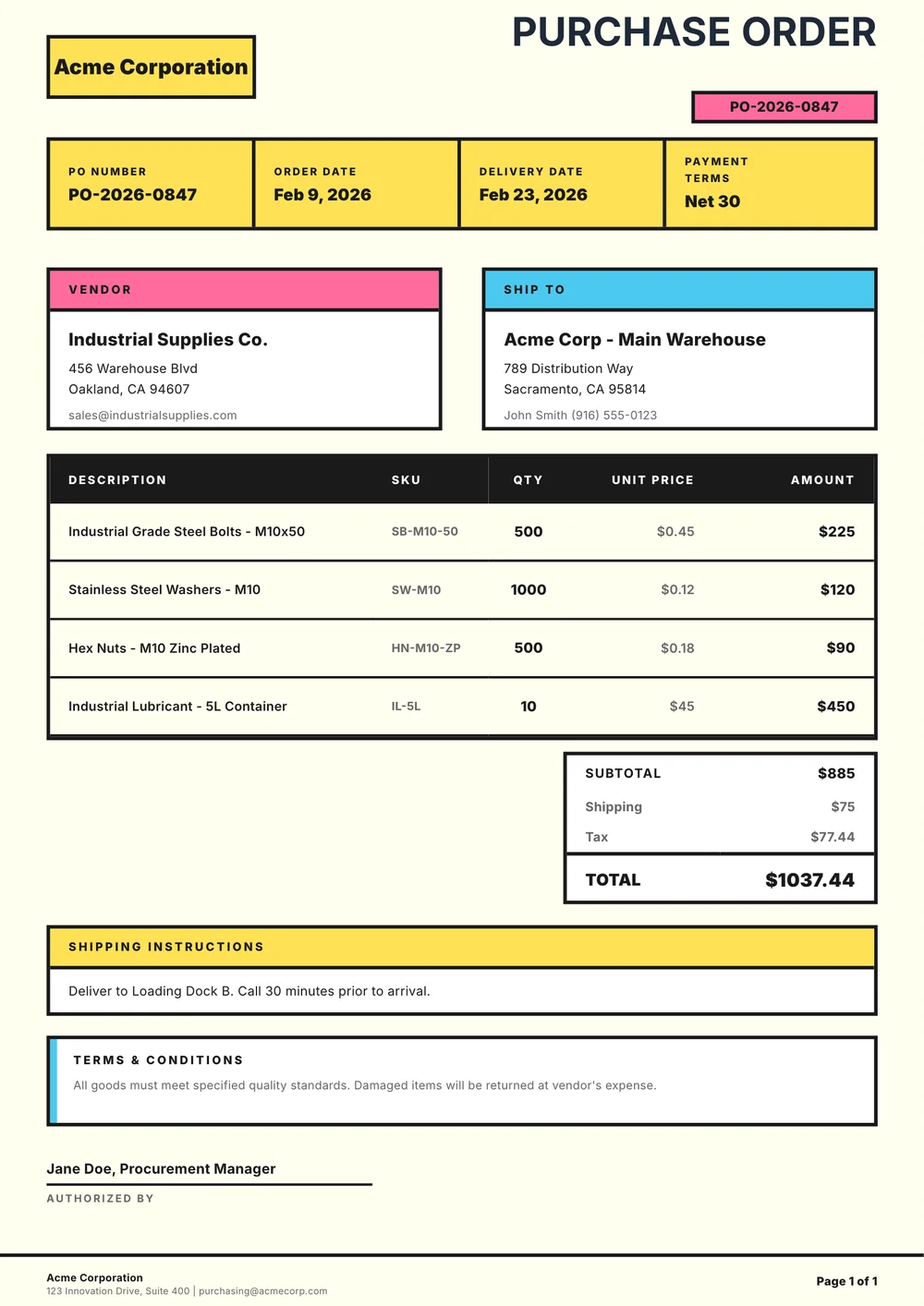 Purchase Order for Creative Agencies & Startups