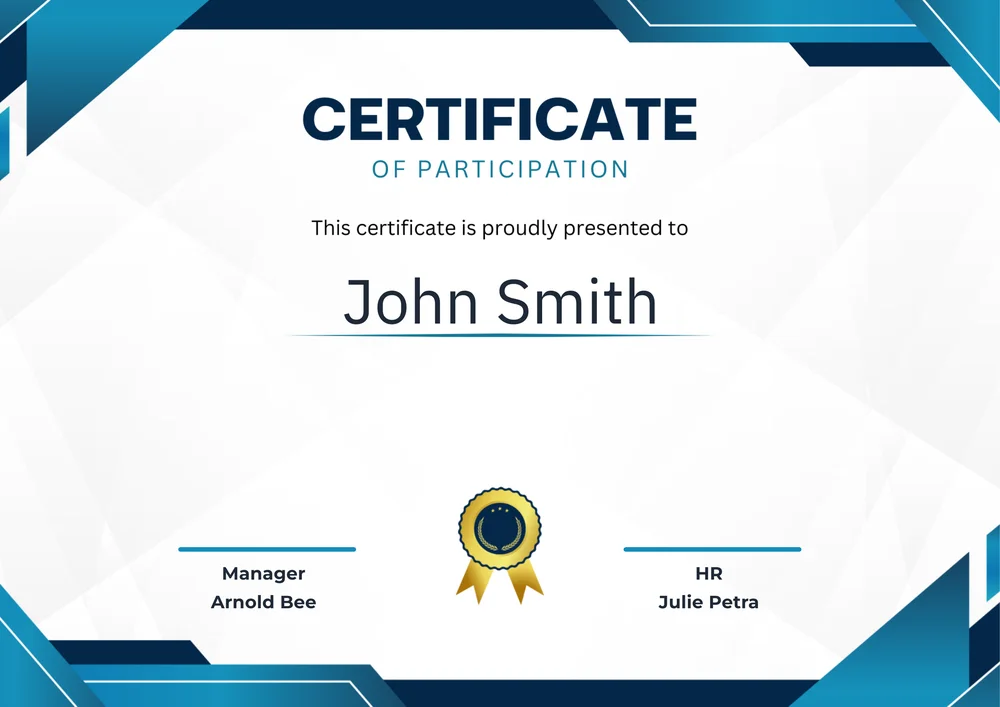 Certificate of Participation