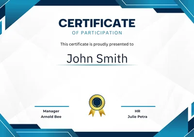 Certificate of Participation