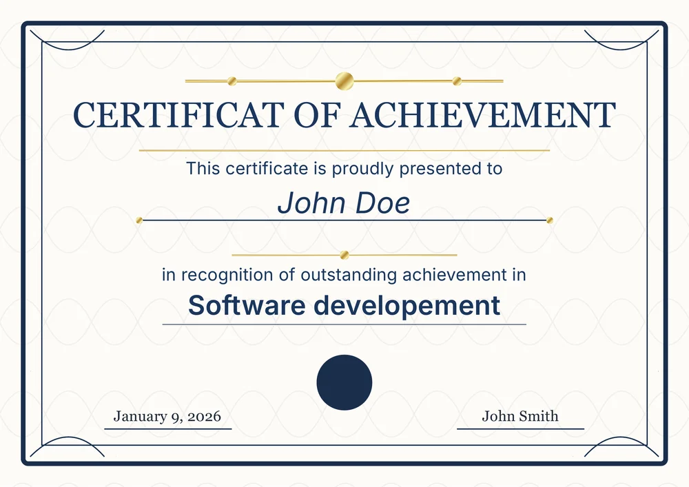 Certificate of Achievement