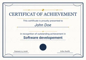 Certificate of Achievement